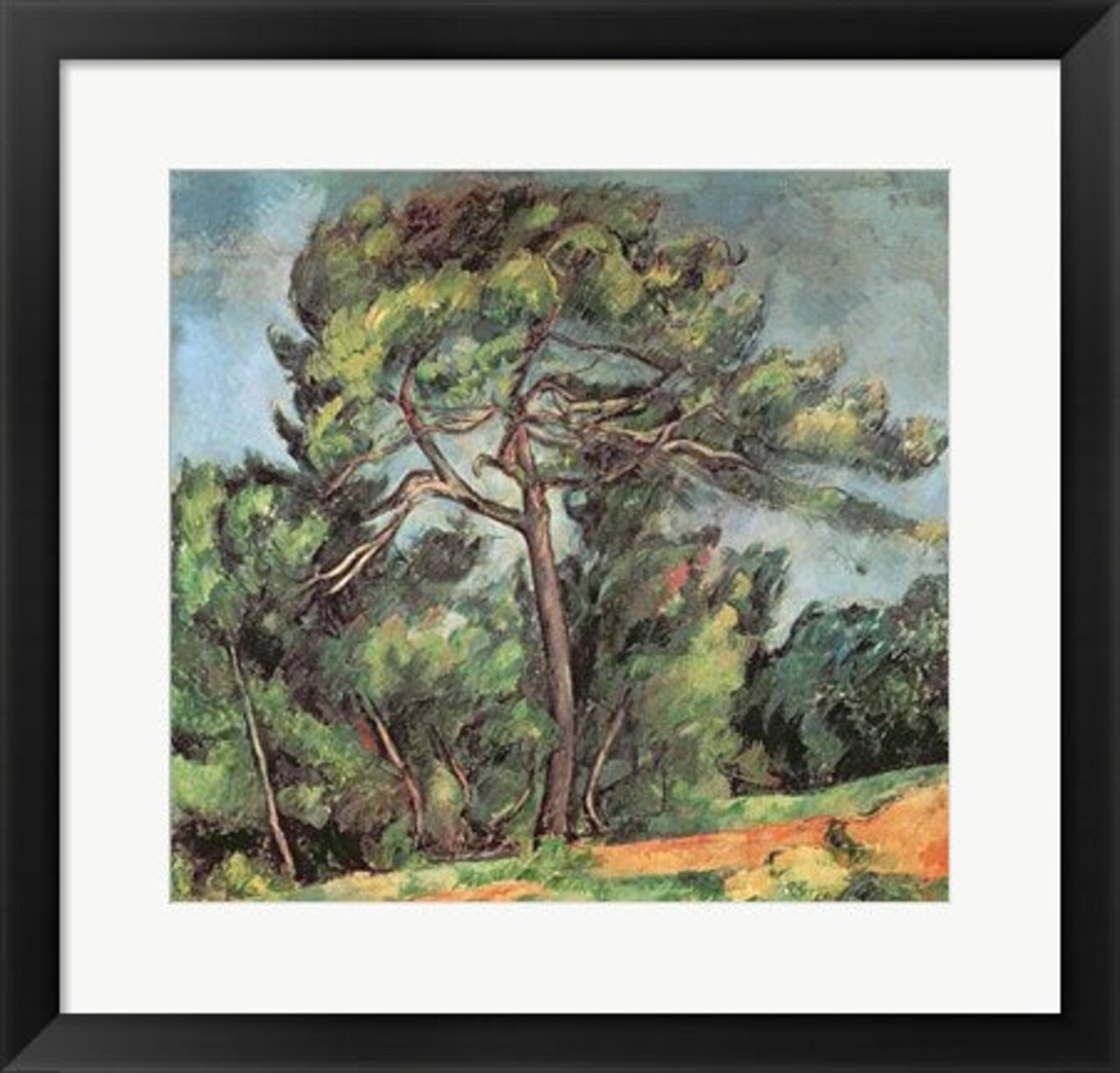 Framed Art The Large Pine, c.1889 by Paul Cezanne Wall Decor 18x24 Artwork